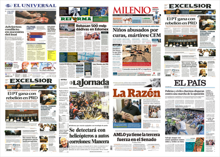 El Senado en las primeras planas del miércoles