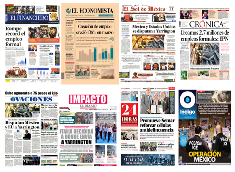 Empleos y Tomás Yarrington en las portadas del martes - 1104-2