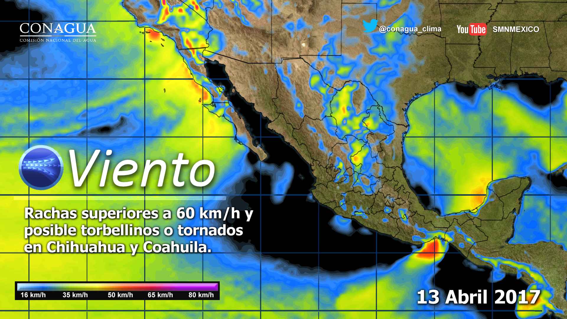 Vientos fuertes en en el norte y noroeste del país - 1304