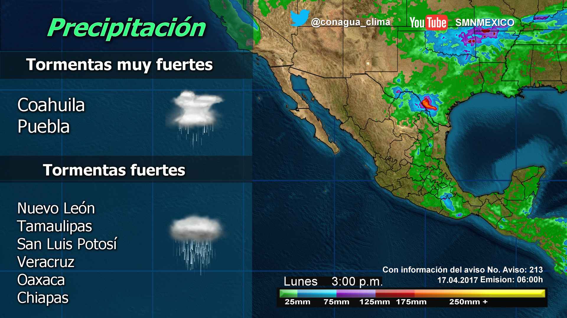 Vientos fuertes y tormentas puntuales en la mayor parte del país - 1704