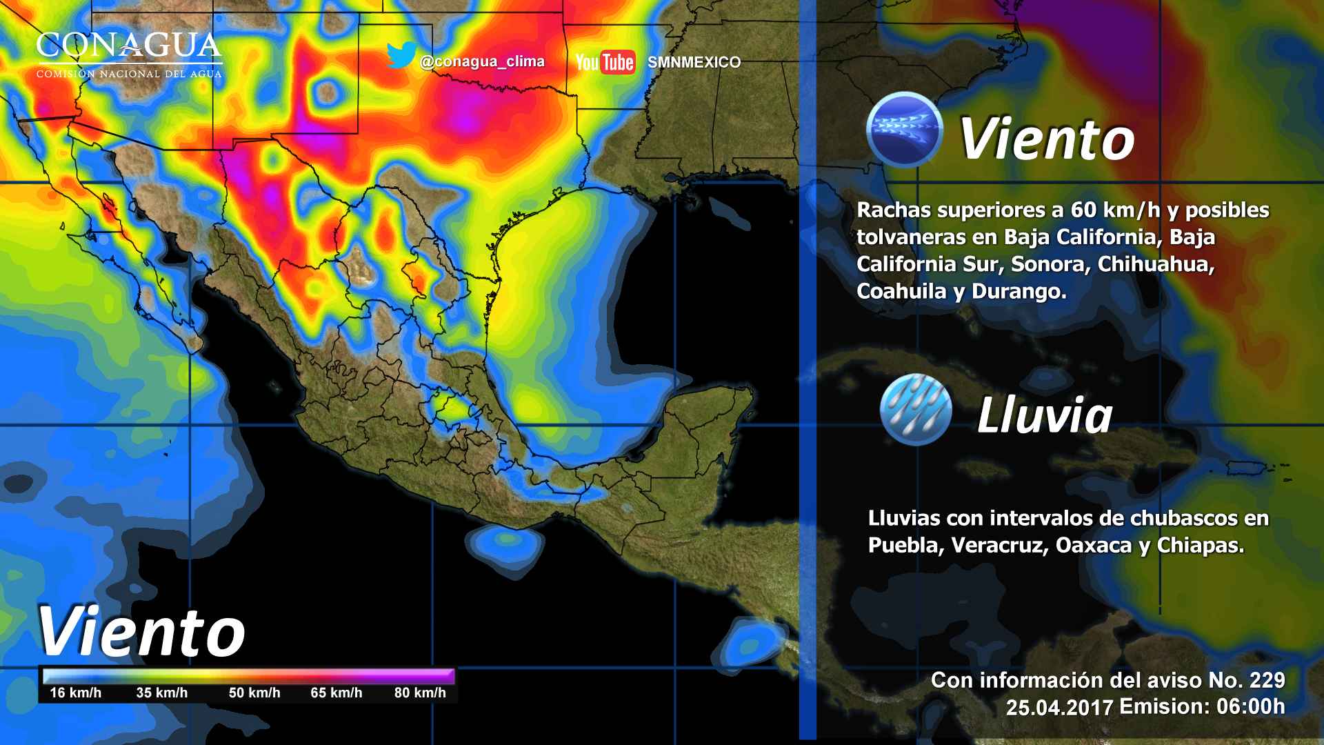 Vientos fuertes afectarán el norte del país - 2504
