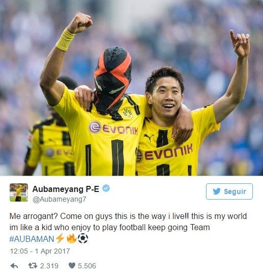 Aubameyang en problemas por celebrar con máscara de Nike - Borussia-Dortmund-2