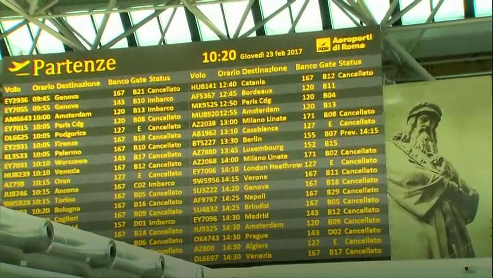 Cancelados el 60 por ciento de vuelos de Alitalia por huelga - C7V0l3BXwAAcm5B