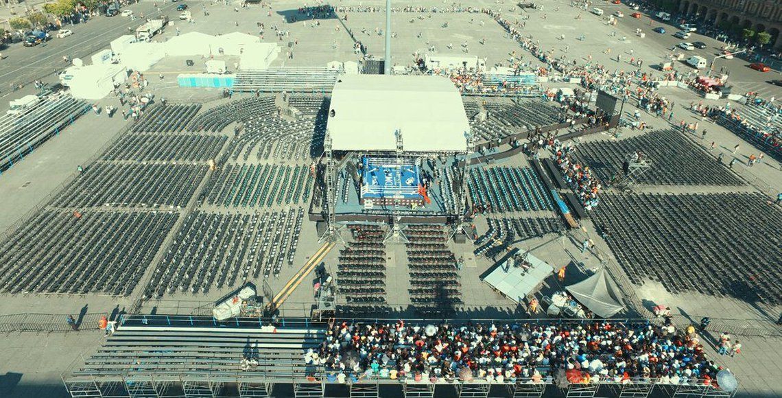 Todo listo para la primer pelea de box en Zócalo