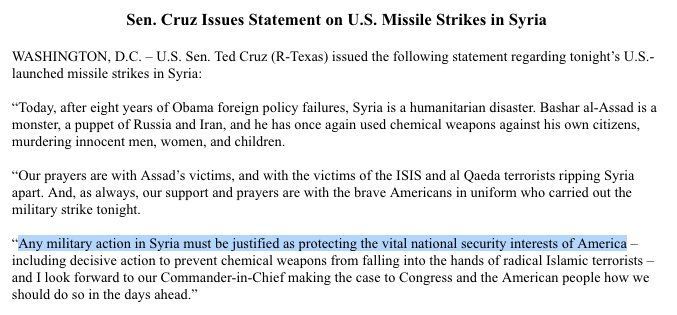 Reacciones de republicanos por el ataque a Siria - C8x2cQoXsAAIYyI