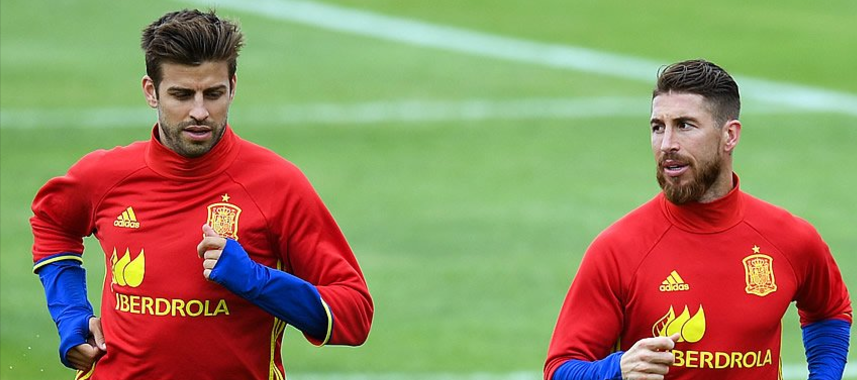 Piqué y Ramos no jugarán el domingo con sus respectivos equipos