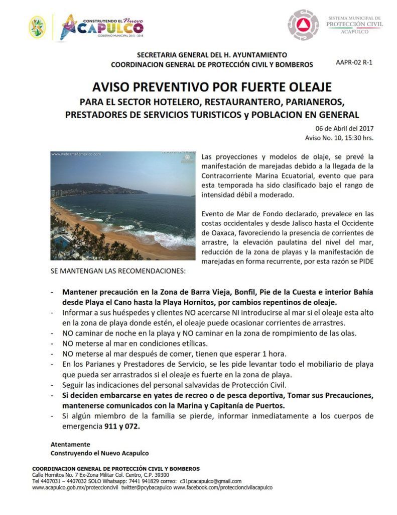 Alerta preventiva por mar de fondo en Guerrero - acapulco-mar-de-fonfo-791x1024