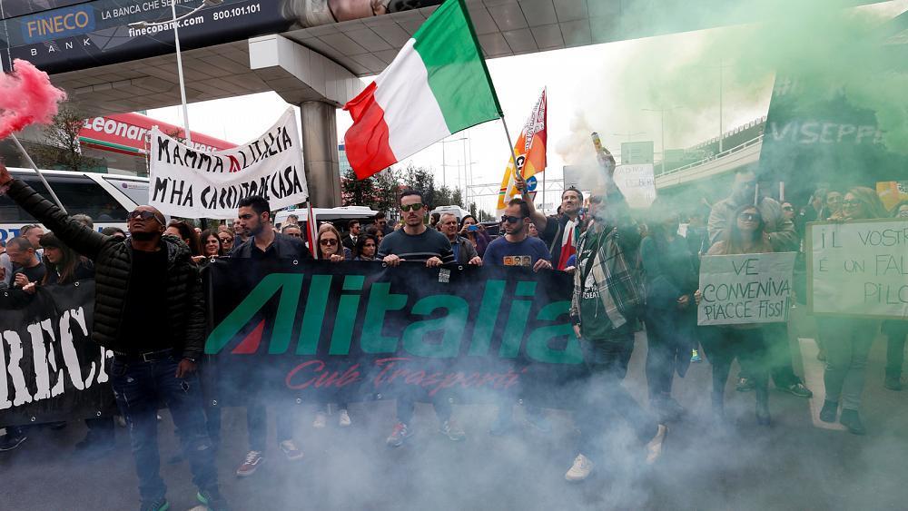 Cancelados el 60 por ciento de vuelos de Alitalia por huelga