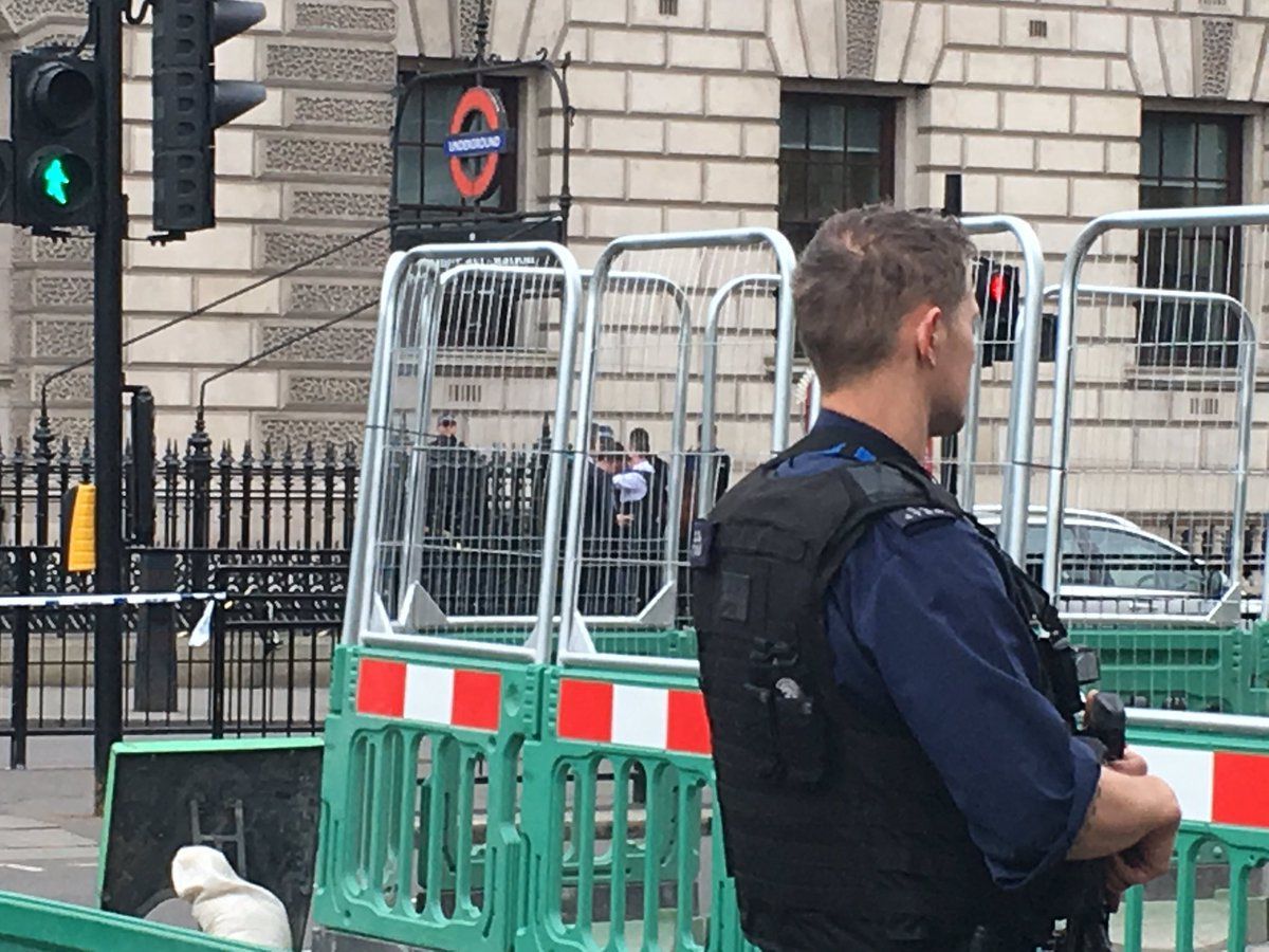 Capturan a un hombre armado cerca del Parlamento británico - atacante-whitehall-2
