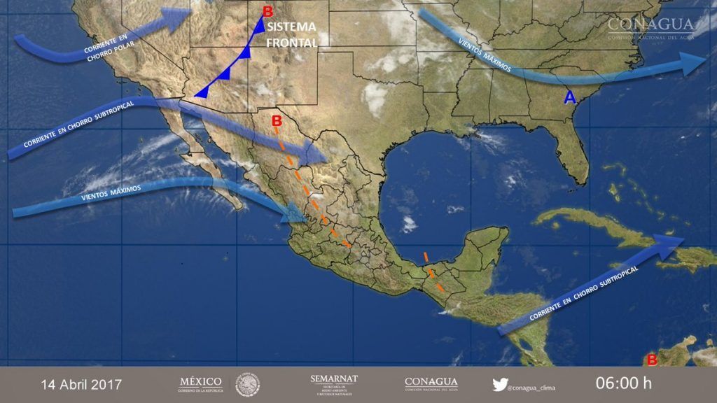 Pronostican lluvias en algunos estados del país - clima-14-abril-1024x576