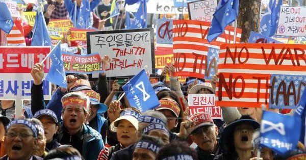 EE.UU. instala escudo antimisiles en Corea del Sur - escudo-antimisiles-protestas