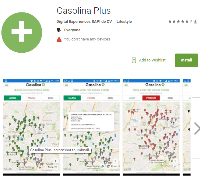 Crean app para ubicar las gasolinerías con los precios más baratos - gasolina-plus