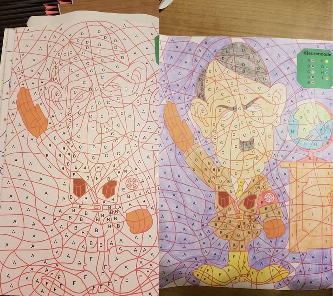 A la venta libro de colorear con imagen de Hitler - hitler-3