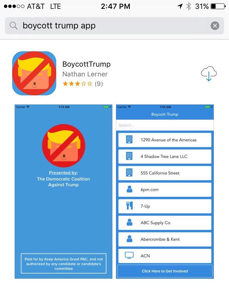 Boycott Trump: la app que busca ‘pegarle’ a la cartera del presidente de EE.UU. - image1-1