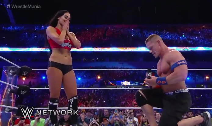 John Cena le propone matrimonio a Nikki Bella en Wrestlemania