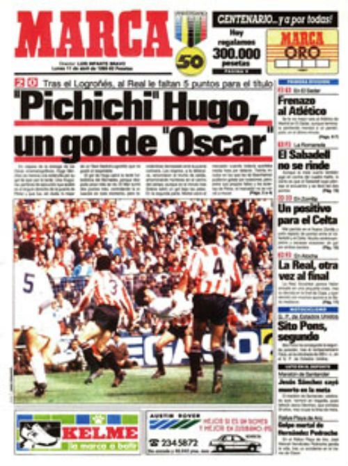 Los mejores remates de chilena de la historia - marca-gol-hugo-sanchez-logrones