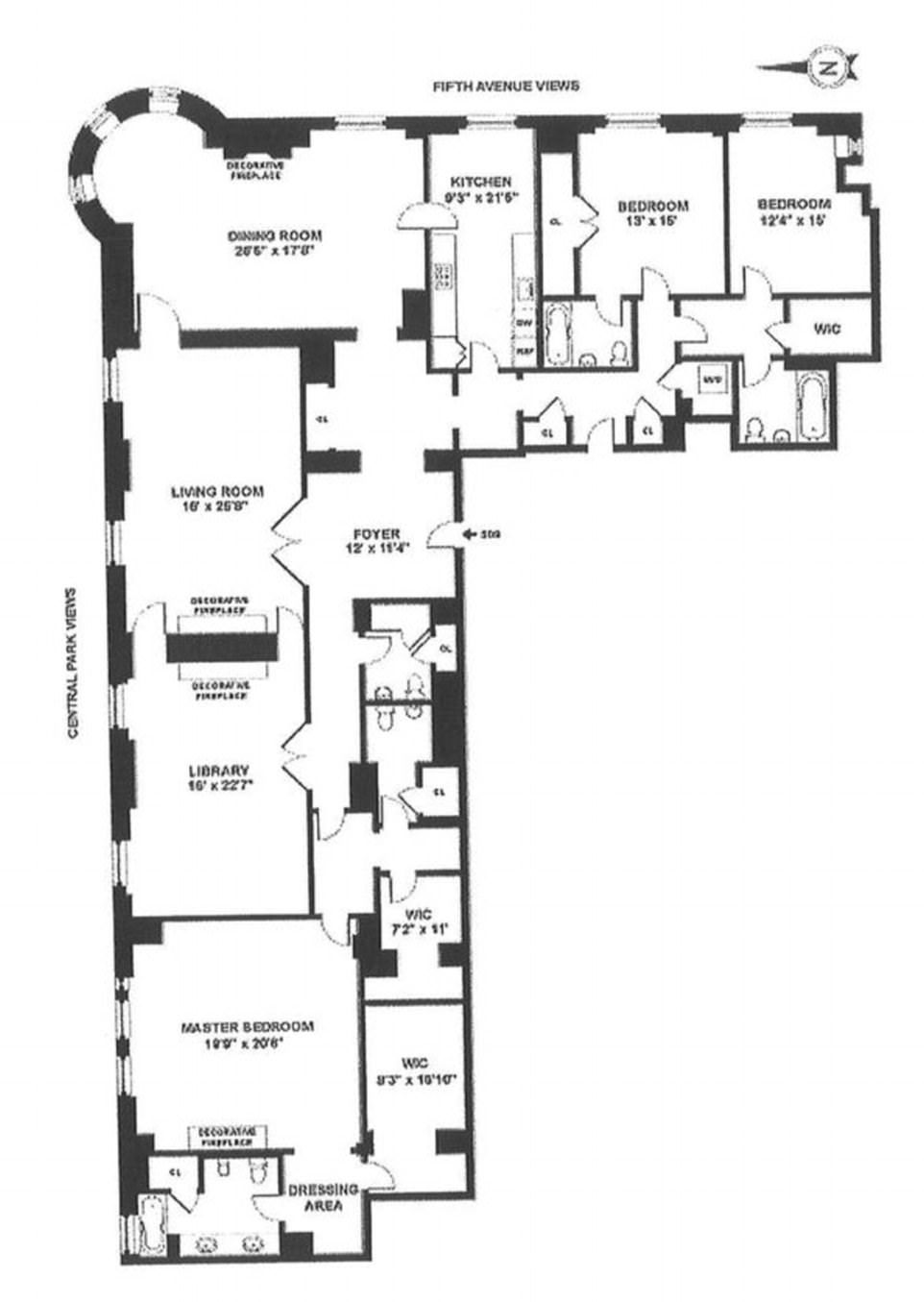 El departamento del Hotel Plaza donde vivió JFK está a la venta - plaza-hotel-astor-suite12