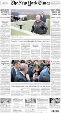 Javier Duarte y Mike Pence en primeras planas del martes - portadas-18-abril-nyt