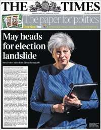 Trump y Theresa May en primeras planas del miércoles - portadas-19-abril-times