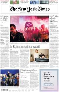 Duarte y Venezuela en primeras planas del jueves - portadas-20-abril-nyt