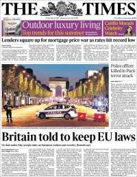 Duarte y ataque en París en primeras planas del viernes - portadas-21-abril-times