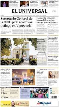 Duarte y ataque en París en primeras planas del viernes - portadas-21-abril-universal