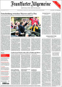 Elecciones en Francia acaparan las primeras planas del lunes - portadas-24-abril-alemania