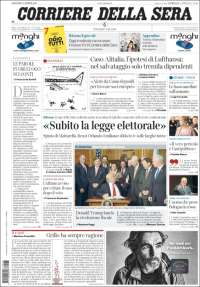 Trump y TLC en primeras planas del jueves - portadas-27-abril-italia