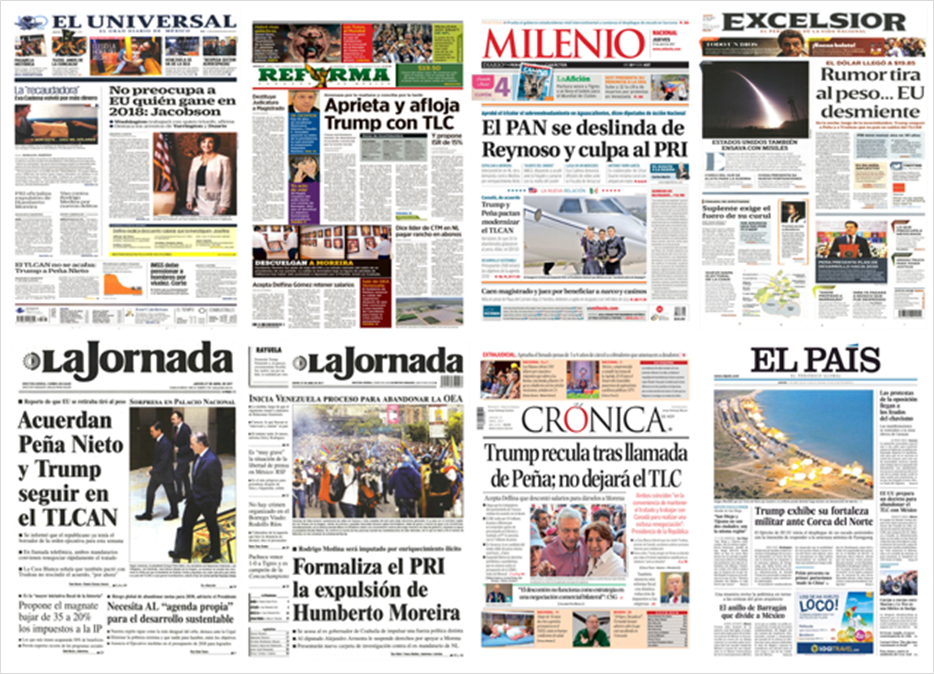 Trump y TLC en primeras planas del jueves