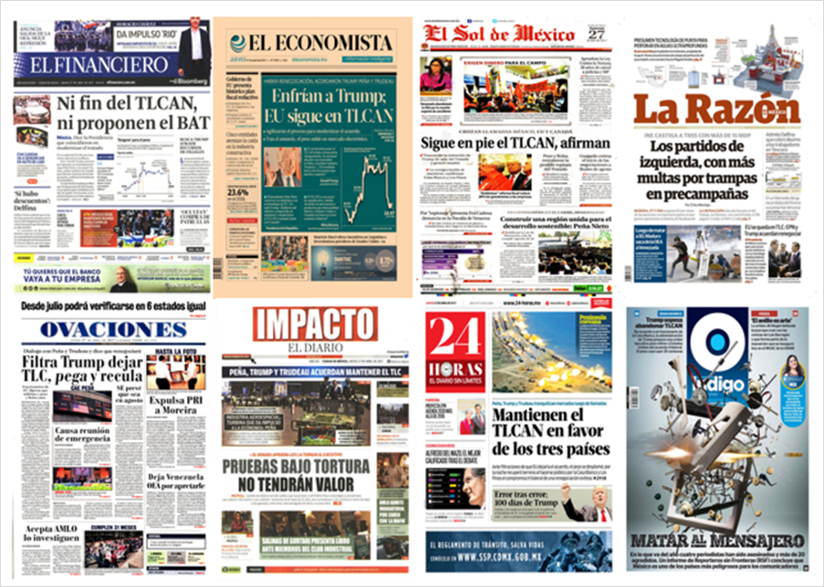 Trump y TLC en primeras planas del jueves - portadas-27-abril1