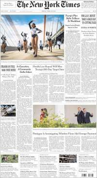 TLC y Trump en primeras planas del viernes - portadas-28-abril-nyt
