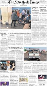 Remesas y Rusia en primeras planas del martes - portadas-4-abril-nyt