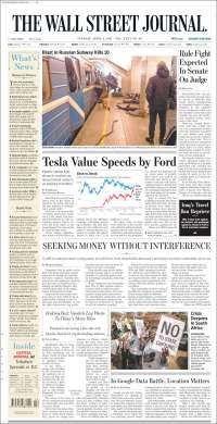 Remesas y Rusia en primeras planas del martes - portadas-4-abril-twsj