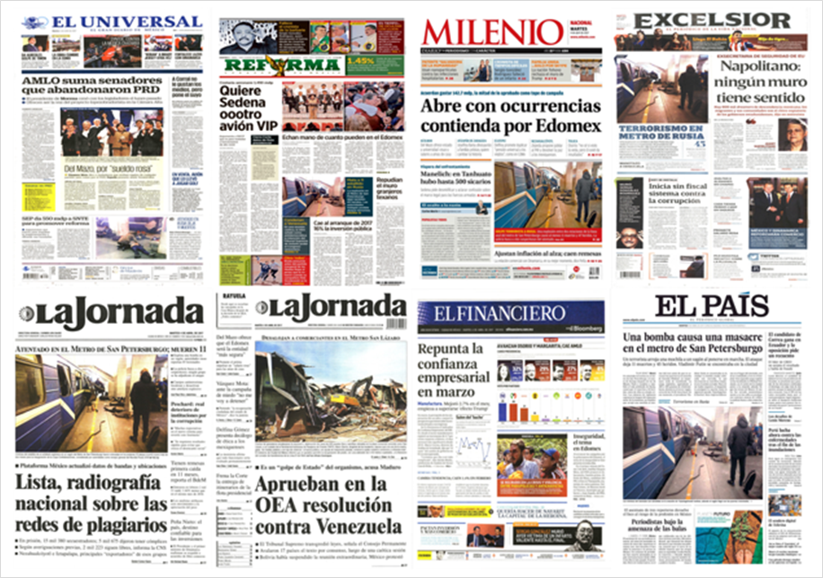 Remesas y Rusia en primeras planas del martes