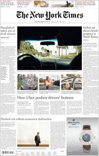 Muro fronterizo, Carstens y Trump en primeras planas - portadas-6-abril-nyt