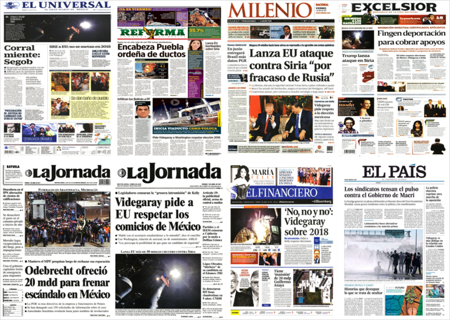 Videgaray, Siria y Trump en primeras planas