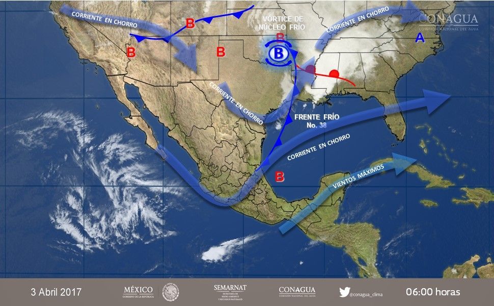 Efecto norte afectará el litoral del Golfo de México - pronosstico-0304-2