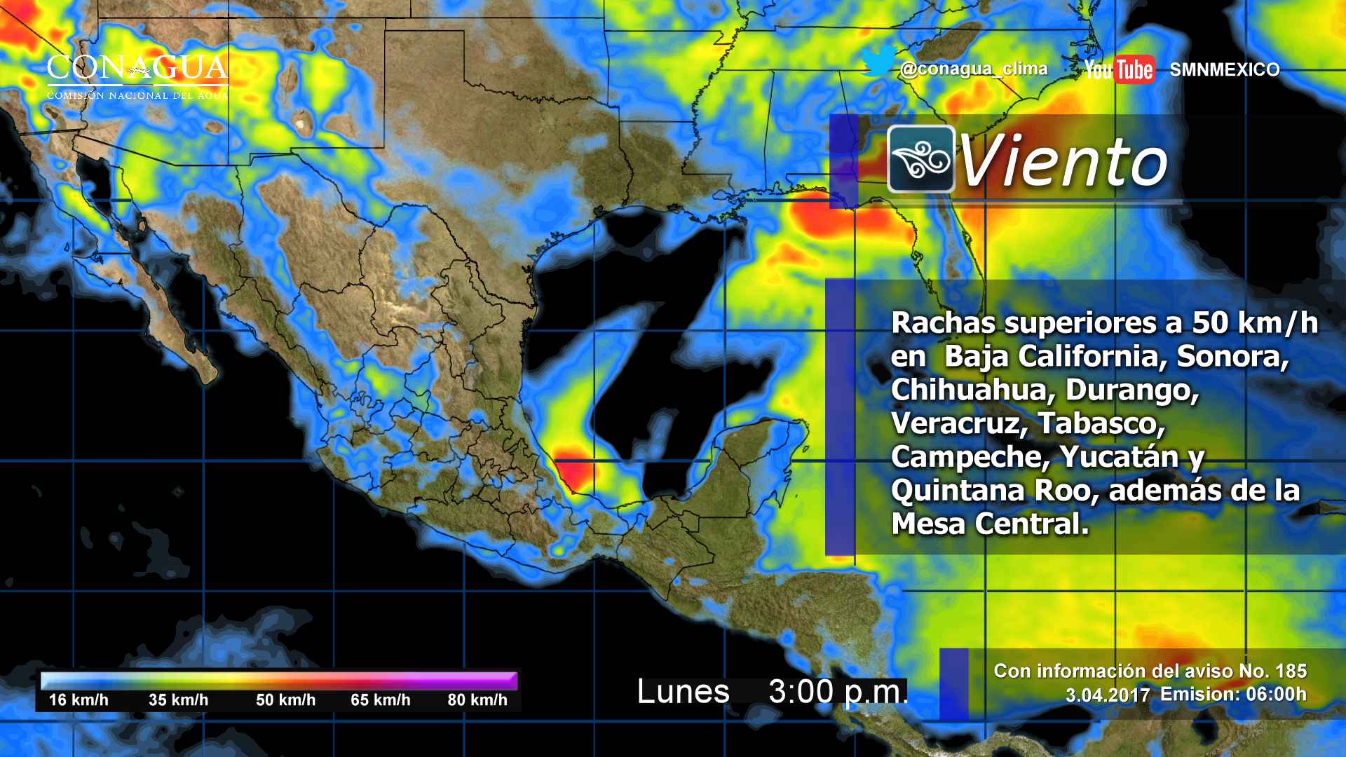Efecto norte afectará el litoral del Golfo de México - pronostico-0304