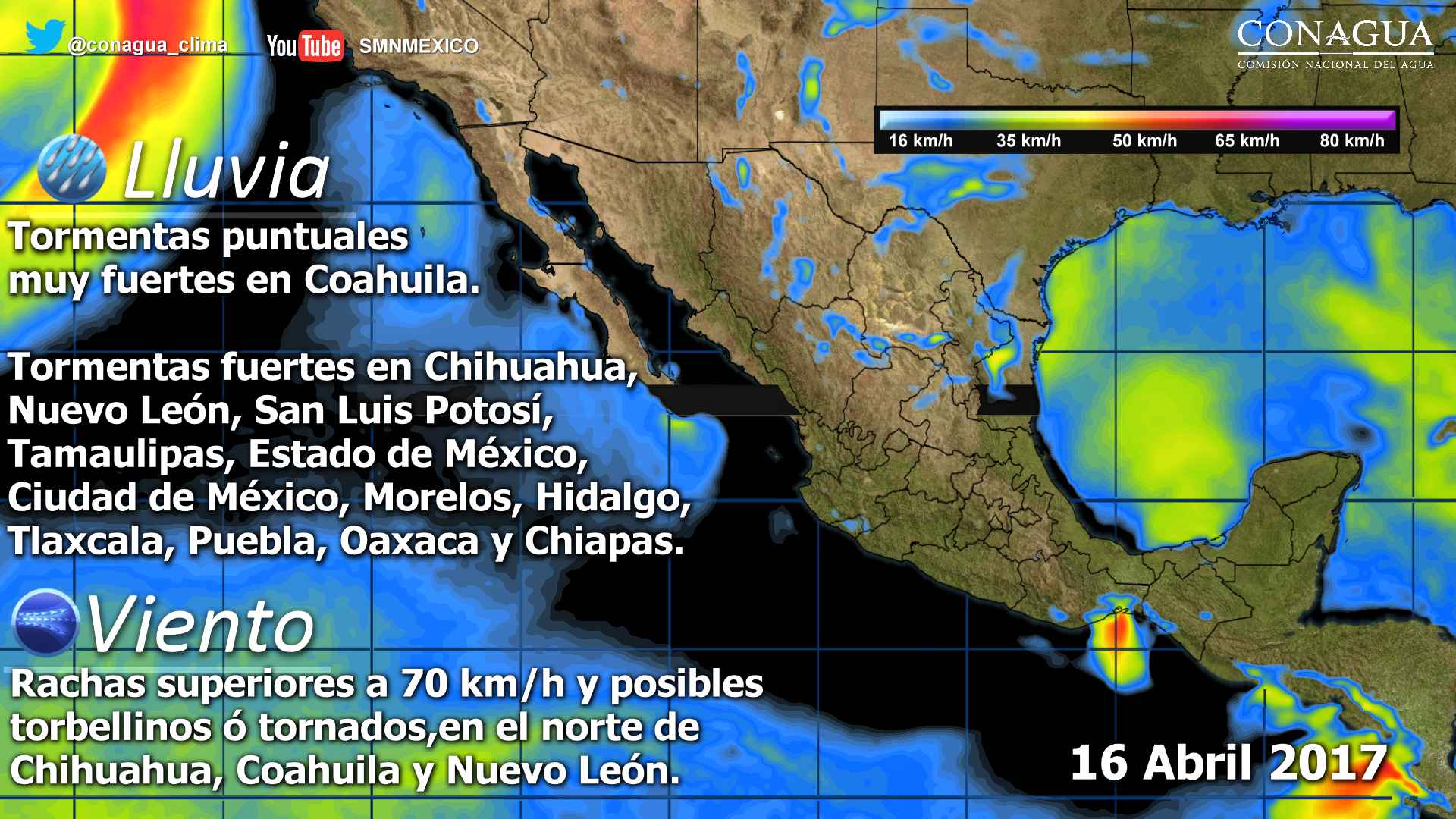 Prevalecerán vientos fuertes en el norte del país - pronosticos-1604