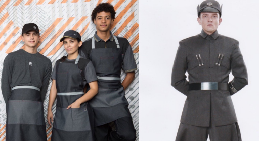 Comparan nuevos uniformes de McDonald’s con los del Imperio Star Wars