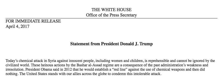 Ataque químico es consecuencia de la debilidad de Obama: Trump - trump-obama