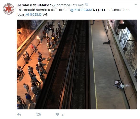 Falla la Línea 3 del Metro - tuit-copilco-3