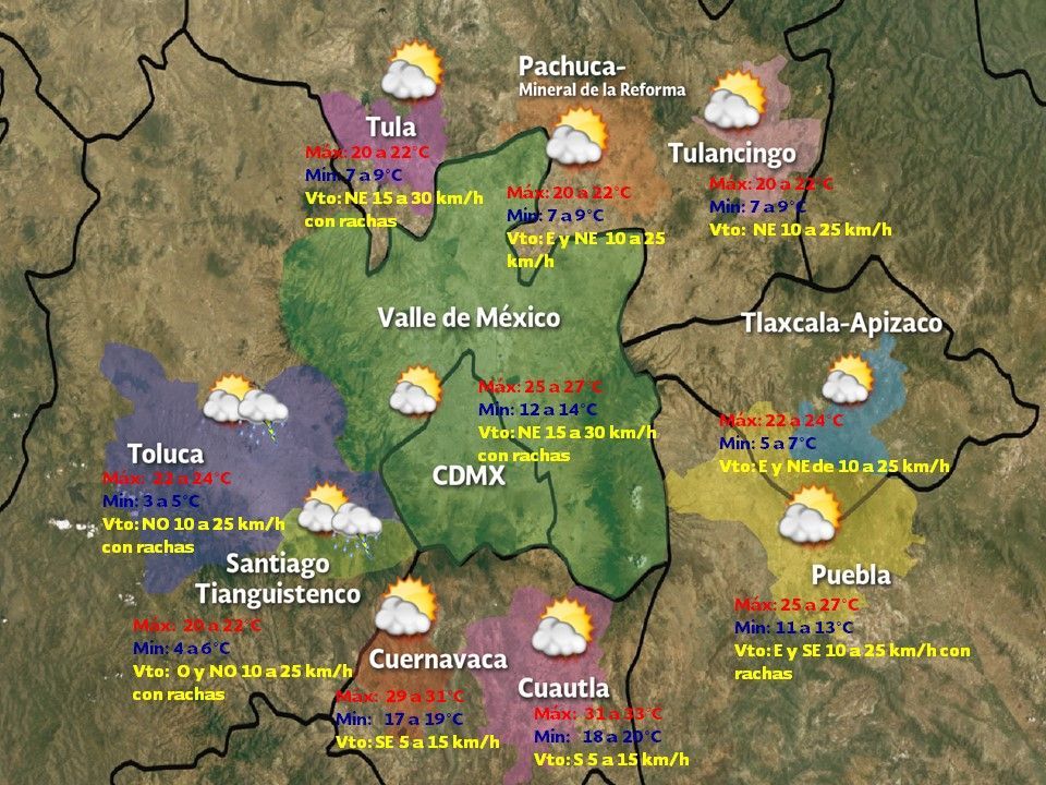Lluvias y ambiente cálido en la mayor parte del país - vdm-1204
