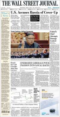 Estados Unidos y Peña Nieto en las portadas del miércoles - wall-street-journal