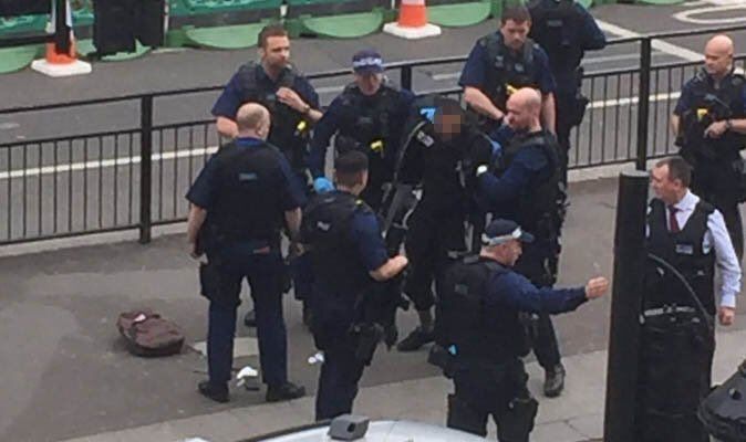 Capturan a un hombre armado cerca del Parlamento británico - whitehall