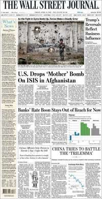 Bombardeo de EE.UU. acapara las primeras planas de México y el mundo - wsj-1