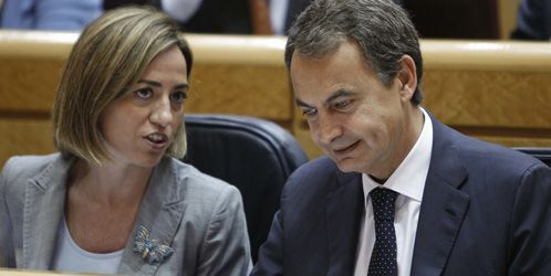 Muere Carme Chacón, ex ministra de Defensa de España - zapatero-chacon