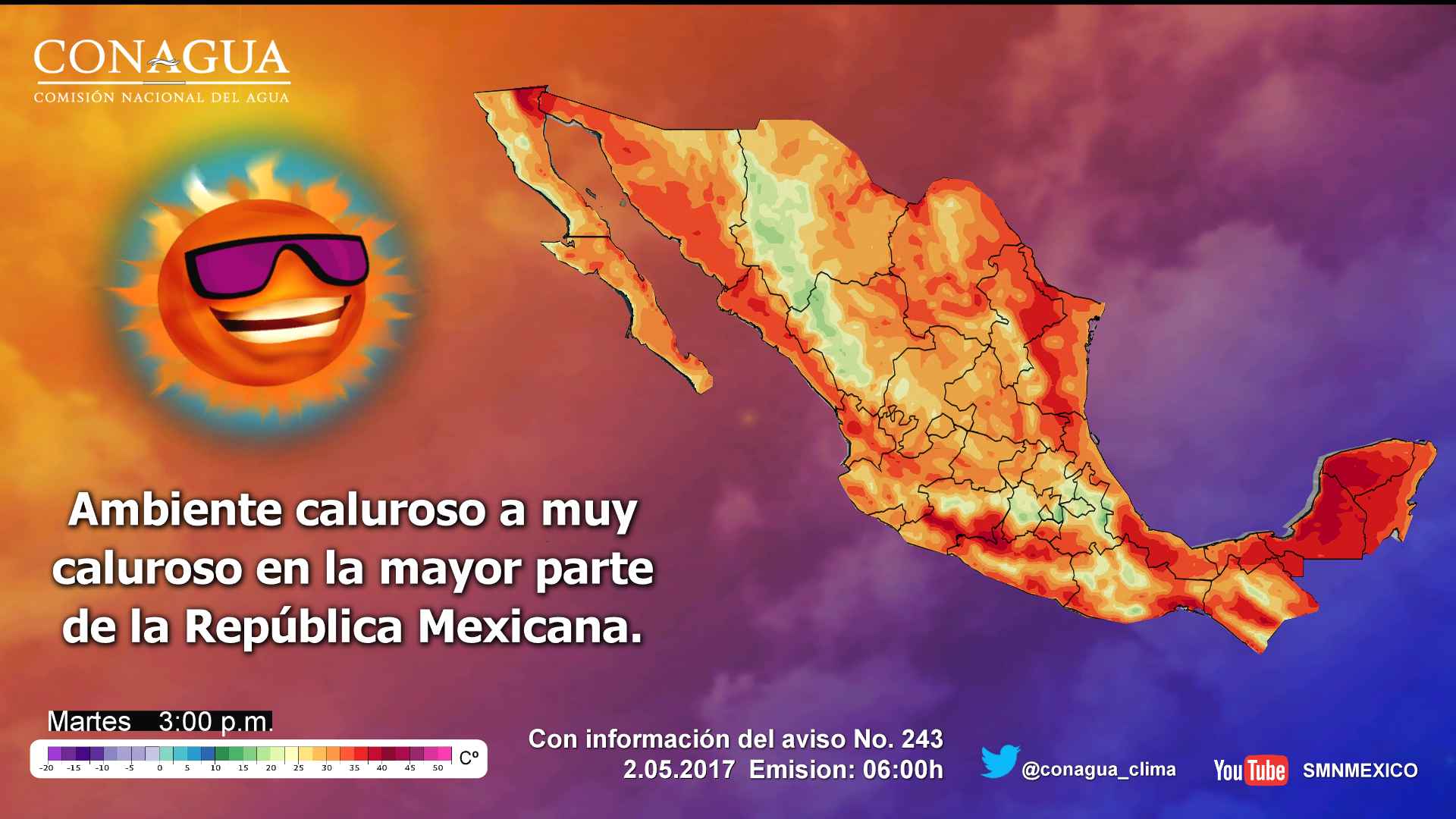 Continuará el ambiente caluroso en la mayor parte del país - 0205