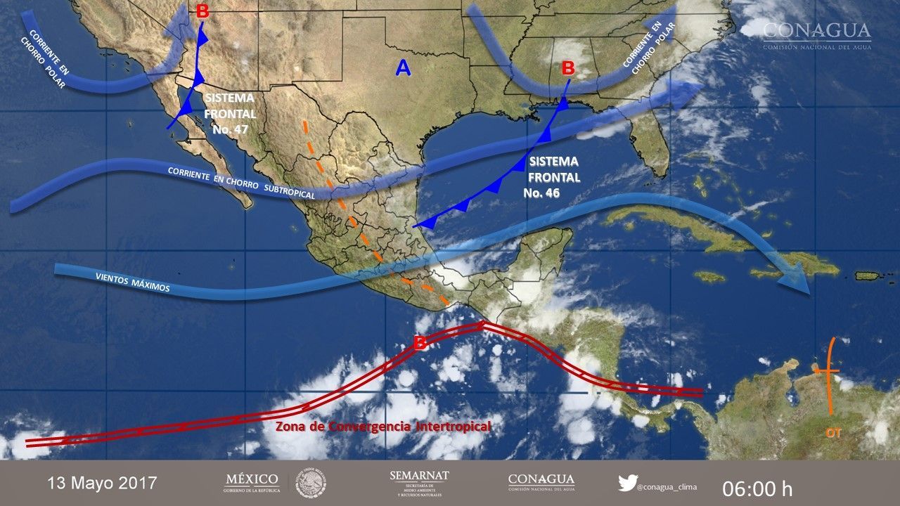 Continuarán las tormentas fuertes en gran parte del país - 1305-2