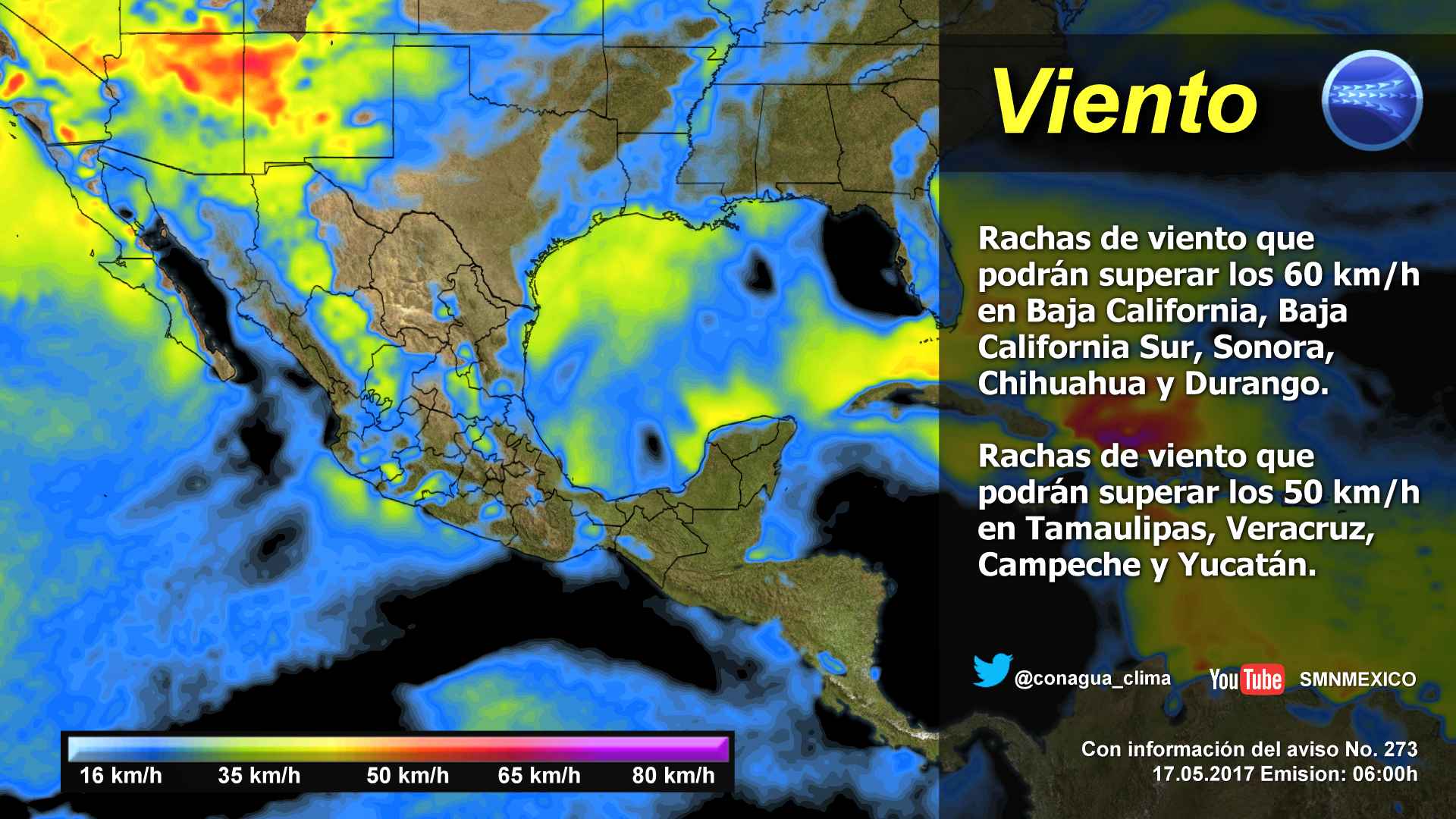 Nuevo frente frío provocará viento fuertes en el norte del país - 1705